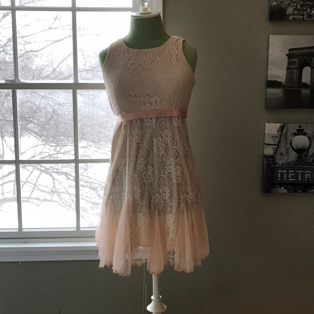 Pink lace dress